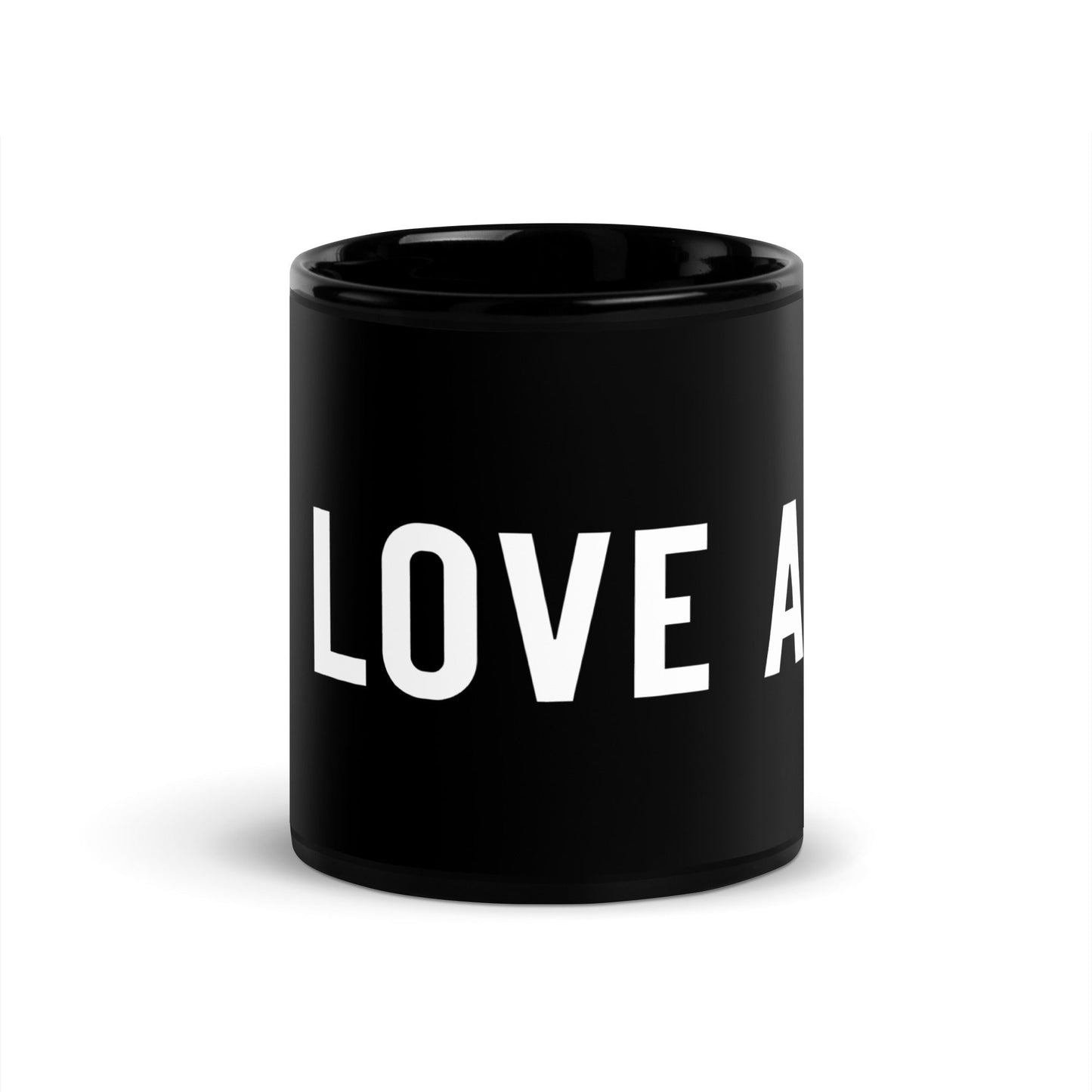 Image of the I LOVE AI Black Glossy Mug 2 11 oz.