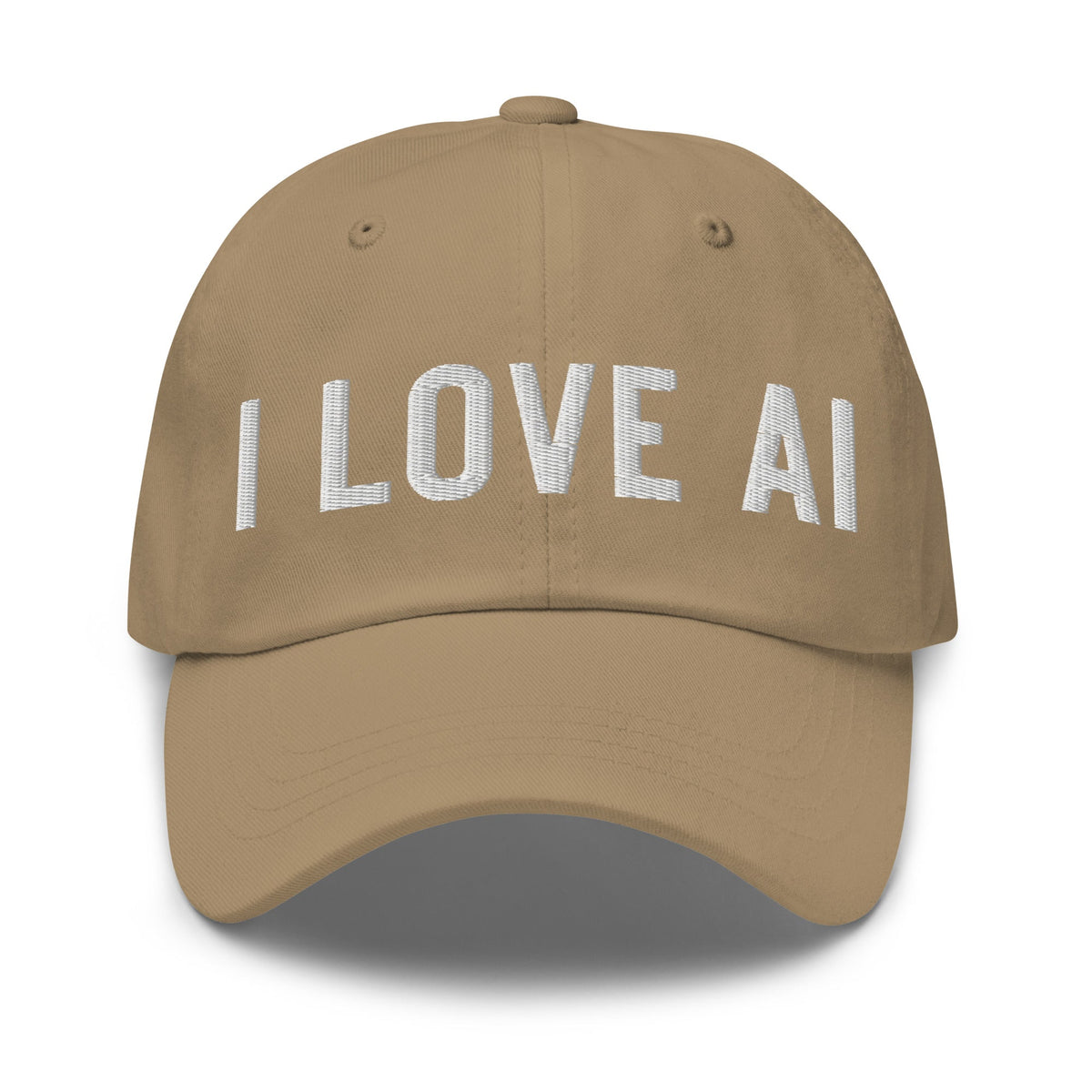 Image of the I LOVE AI Cap 2 Khaki.