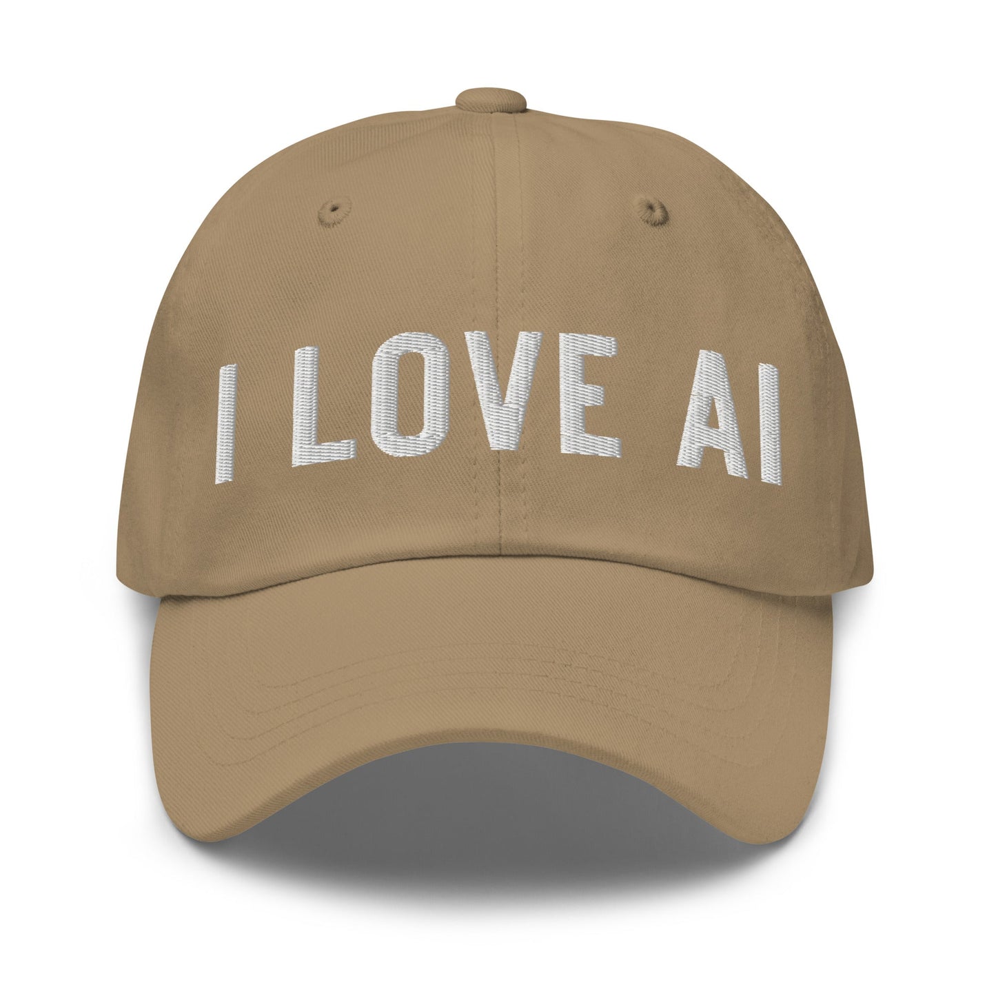 Image of the I LOVE AI Cap 2 Khaki.