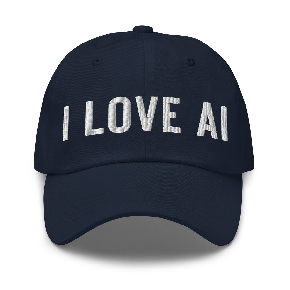 Image of the I LOVE AI Cap 2 Navy.