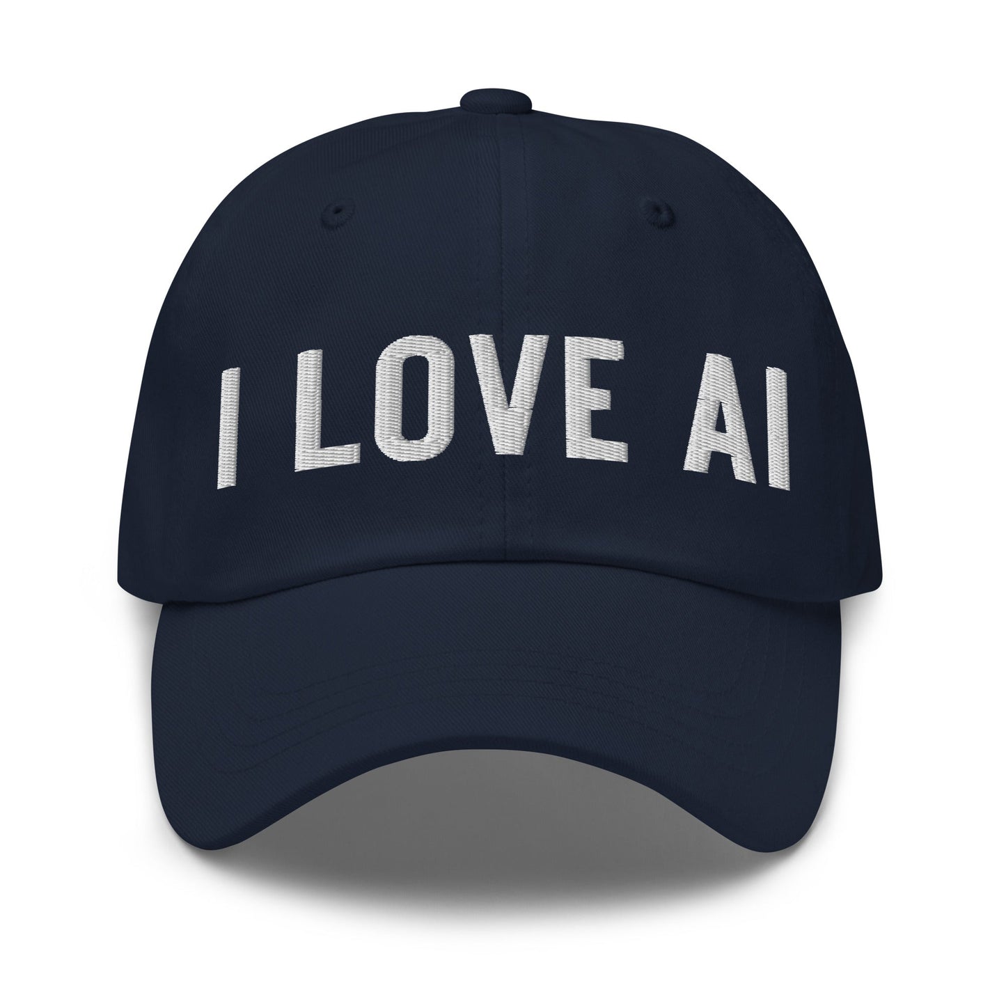 Image of the I LOVE AI Cap 2 Navy.