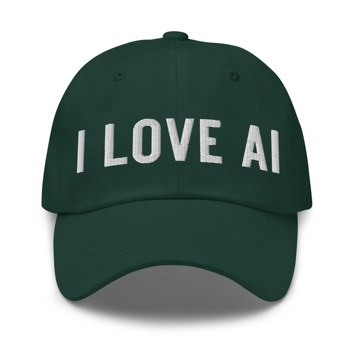 Image of the I LOVE AI Cap 2 Spruce.