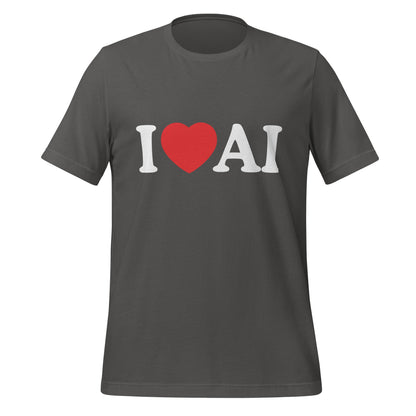 Image of the I Love AI T-Shirt (unisex) Asphalt / M.