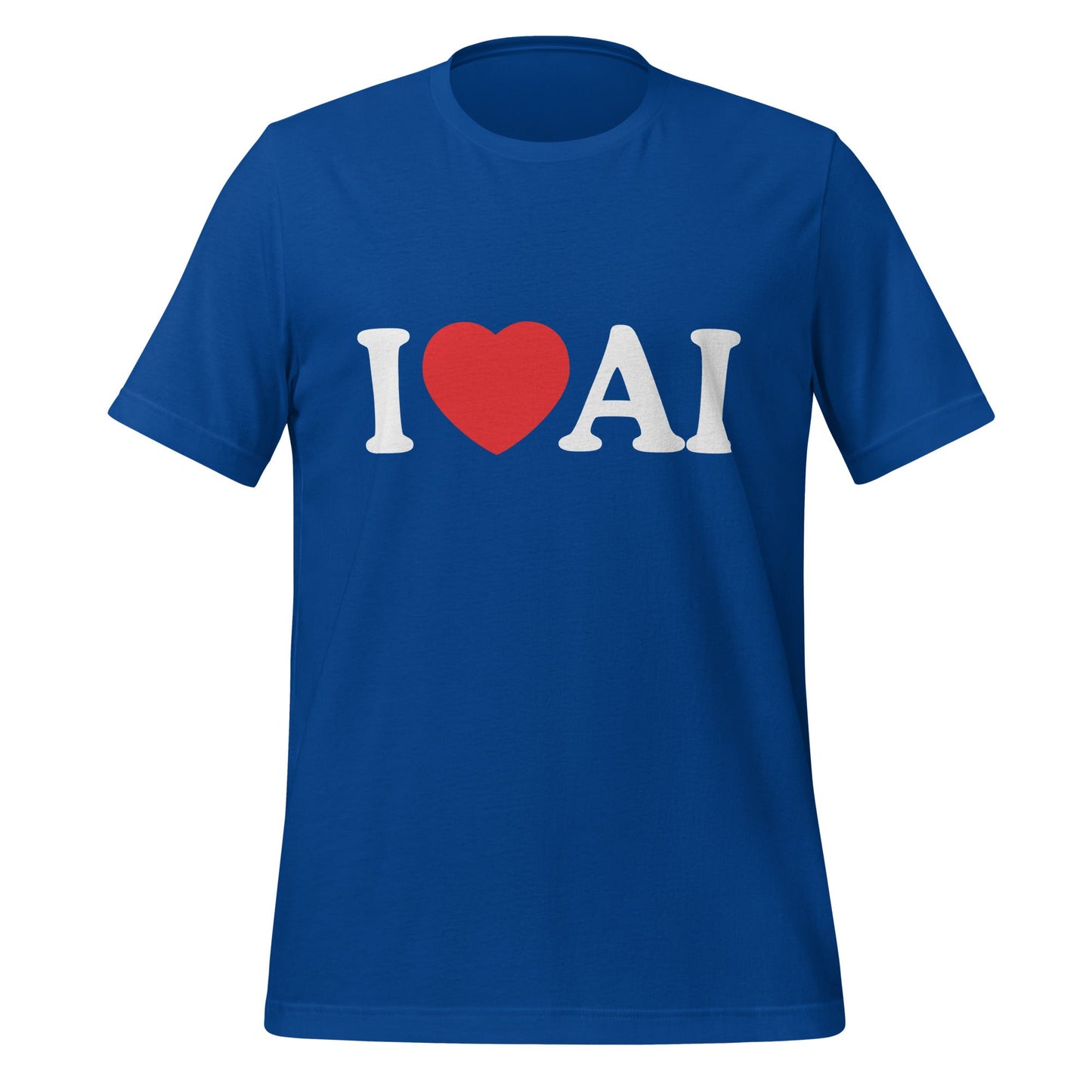Image of the I Love AI T-Shirt (unisex) True Royal / M.