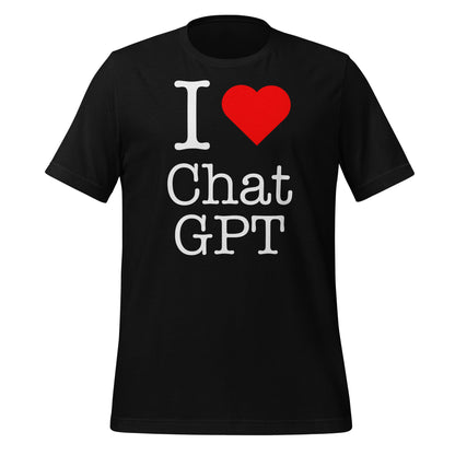 Image of the I Love Chat GPT T-Shirt (unisex) Black / M.