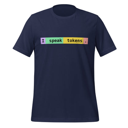 Image of the I speak tokens. T-Shirt (unisex) Navy / M.