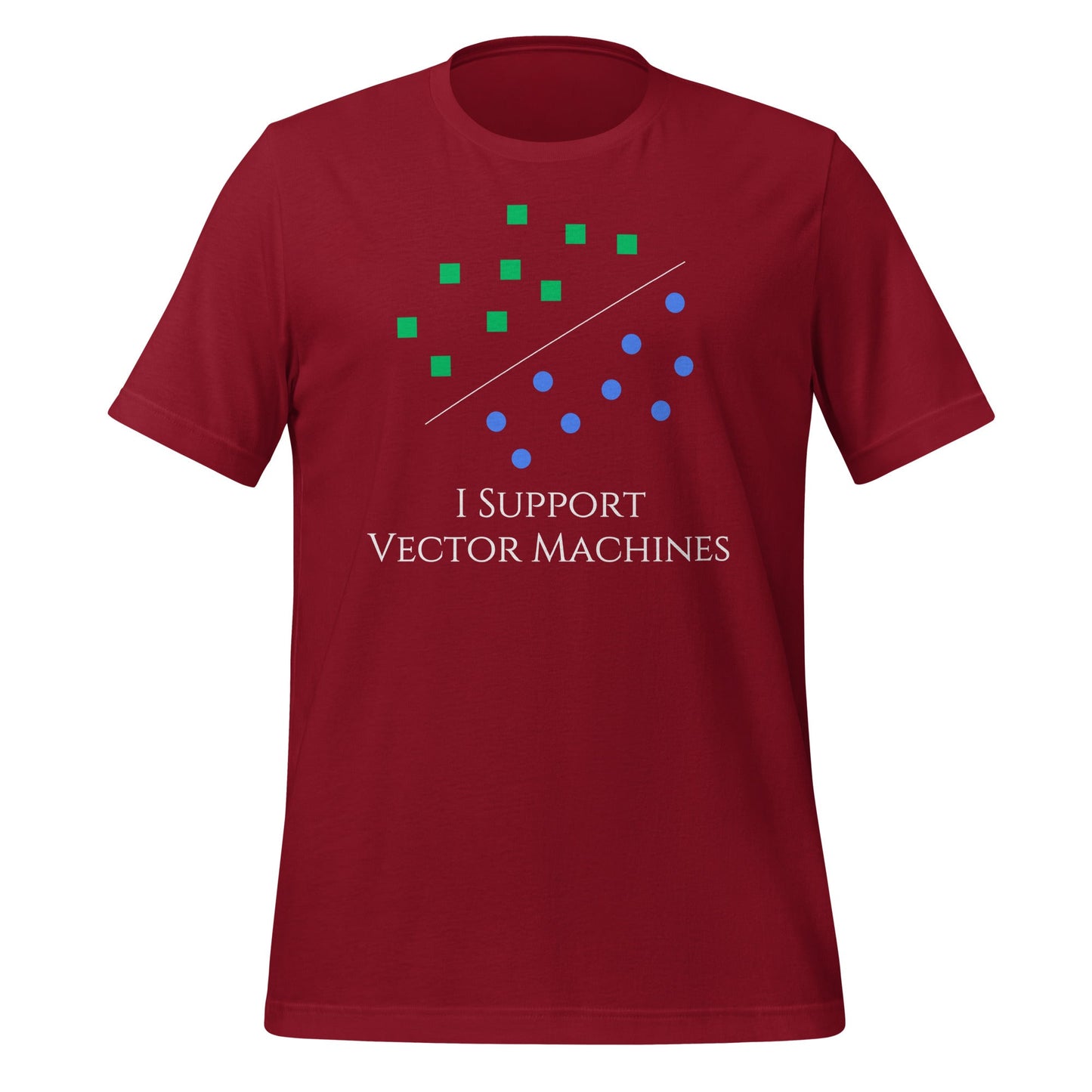 Image of the I Support Vector Machines T-Shirt (unisex) Cardinal / M.