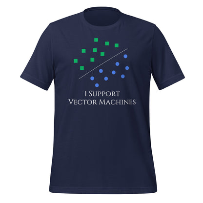 Image of the I Support Vector Machines T-Shirt (unisex) Navy / M.
