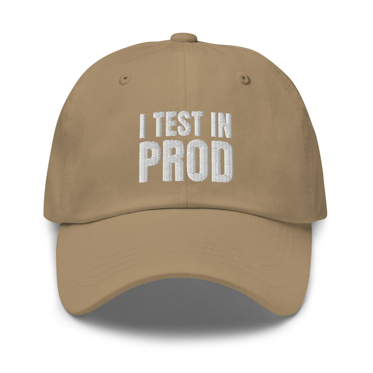 Image of the I Test in Prod Cap Khaki.