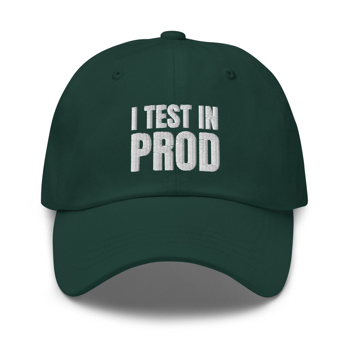 Image of the I Test in Prod Cap Spruce.