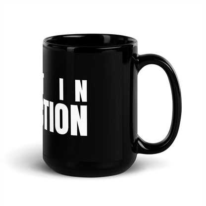 Image of the I Test in Production Black Glossy Mug.