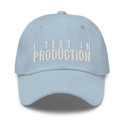 Image of the I Test in Production Cap Light Blue.