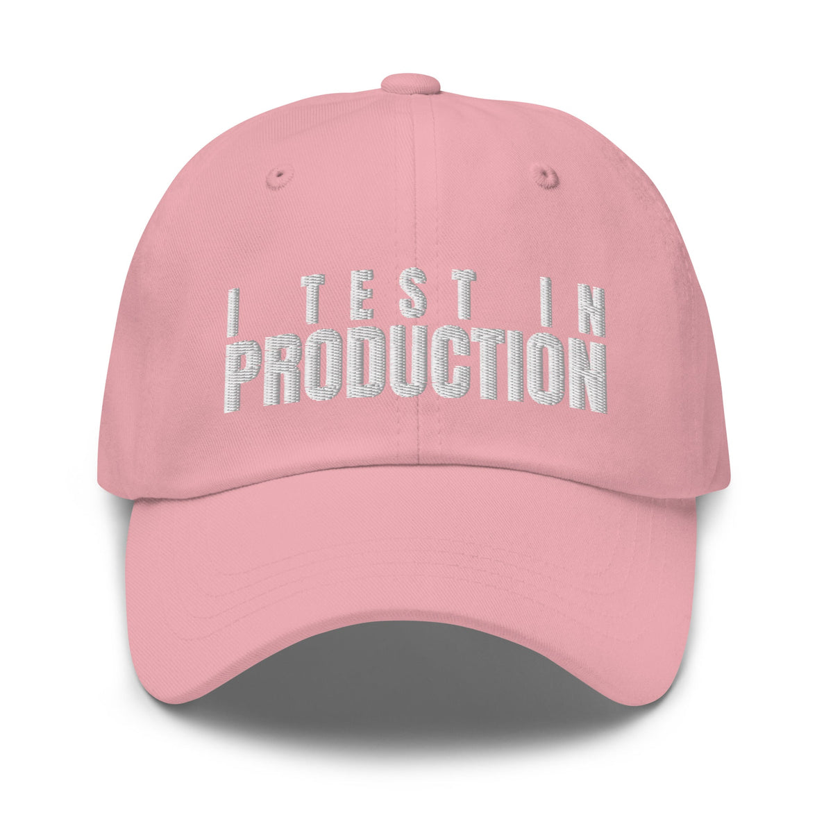 Image of the I Test in Production Cap Pink.