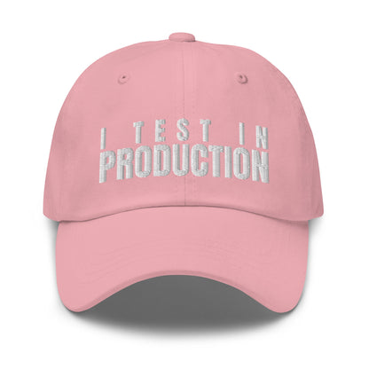 Image of the I Test in Production Cap Pink.