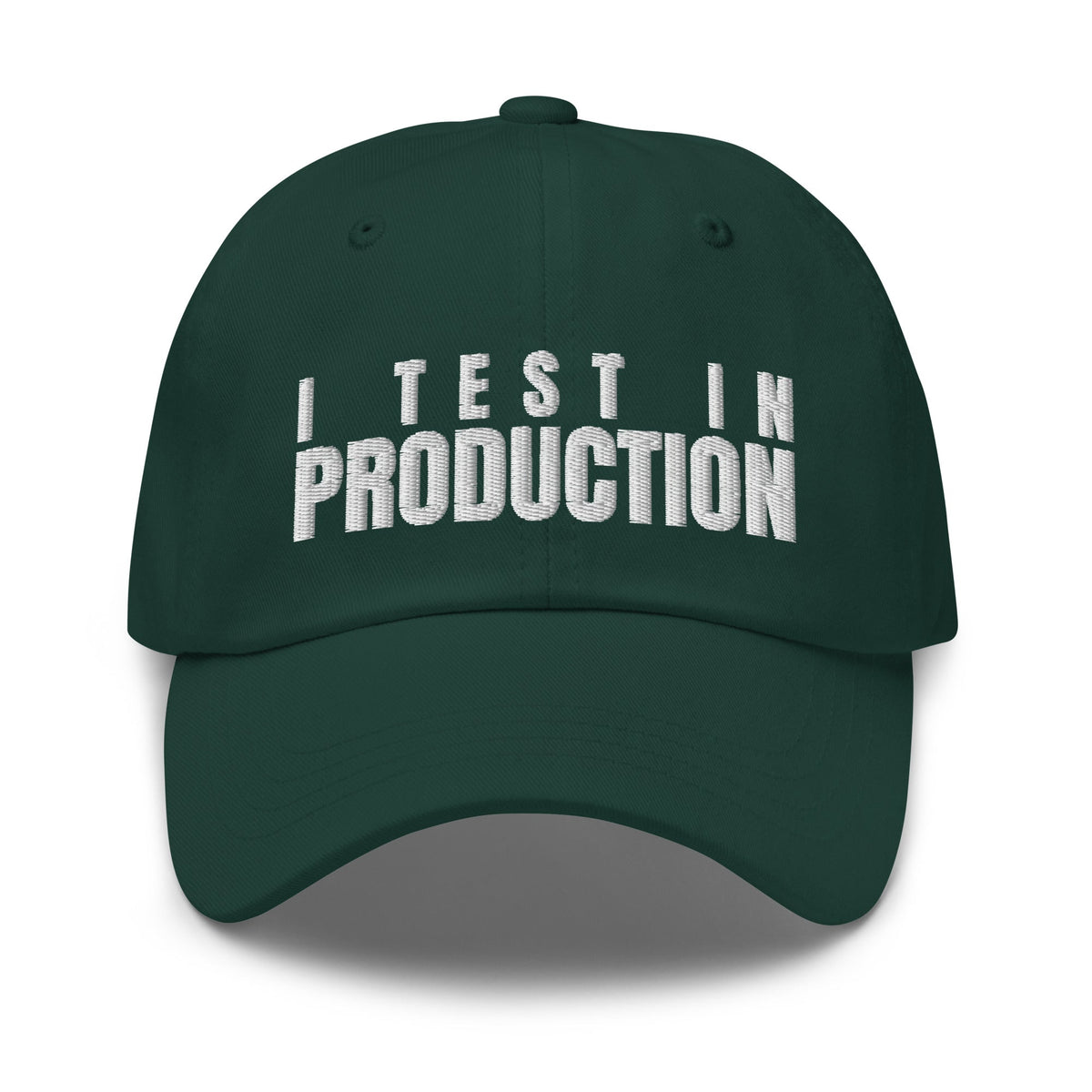 Image of the I Test in Production Cap Spruce.