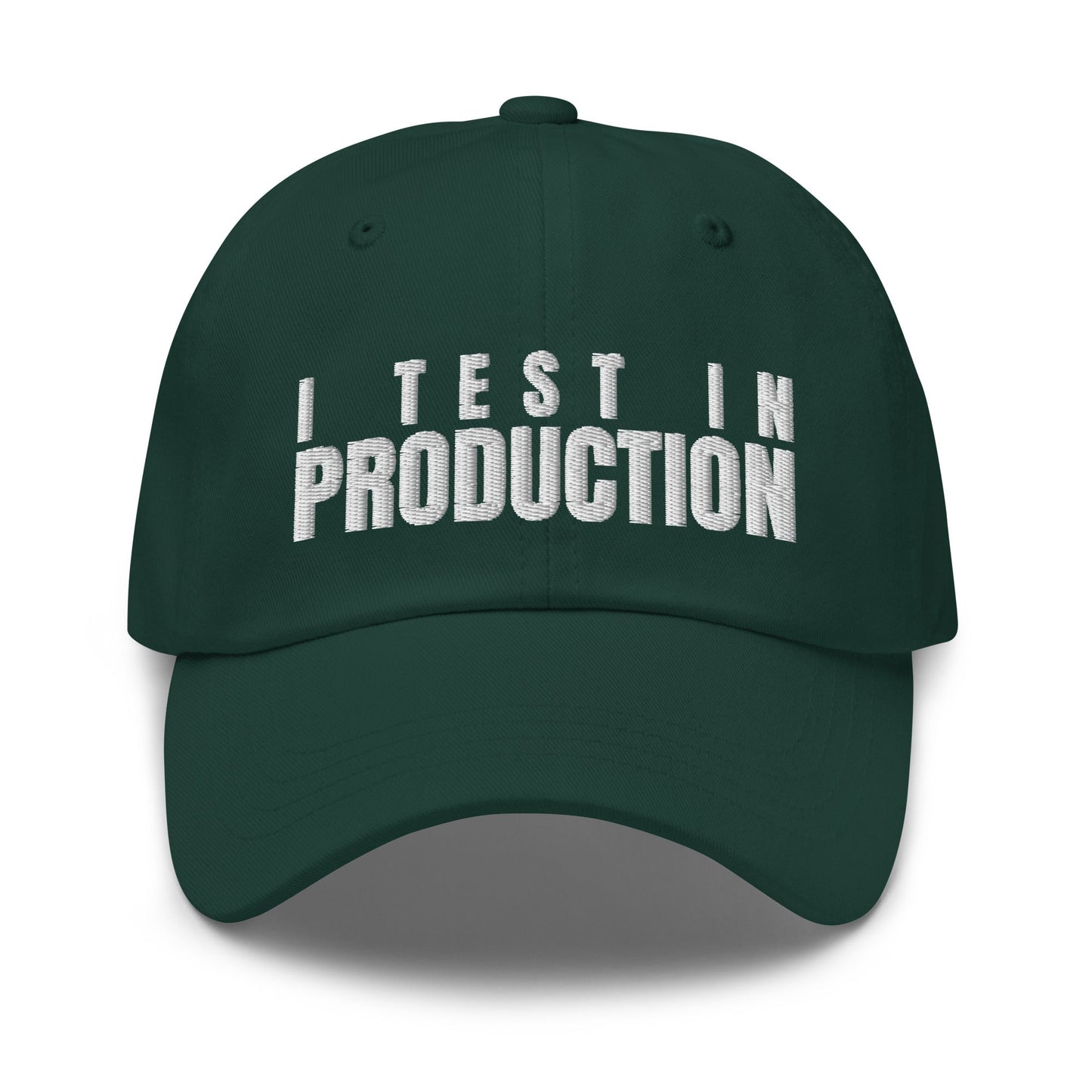 Image of the I Test in Production Cap Spruce.