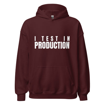 Image of the I Test in Production Hoodie (unisex) Maroon / M.