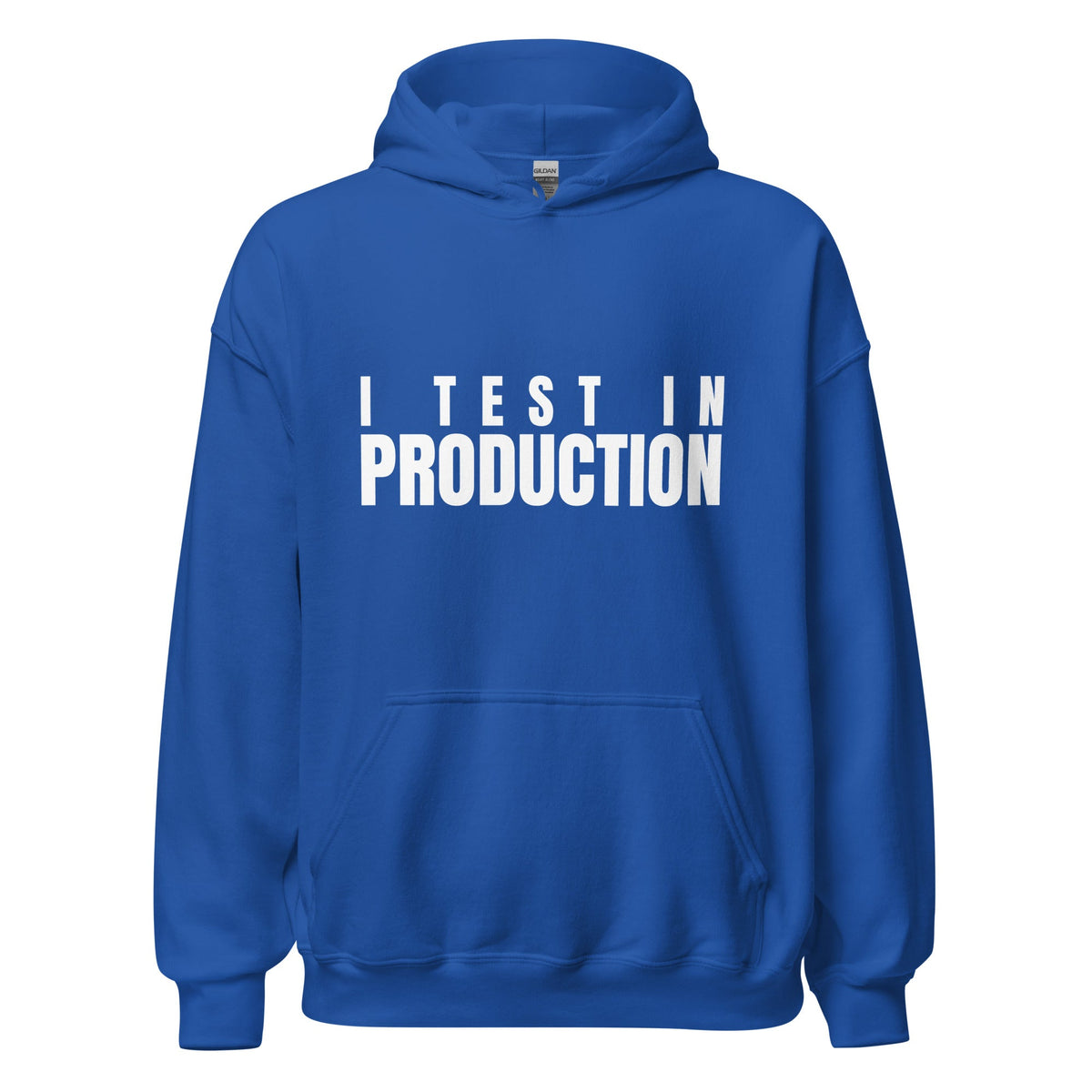 Image of the I Test in Production Hoodie (unisex) Royal / M.