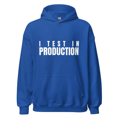 Image of the I Test in Production Hoodie (unisex) Royal / M.