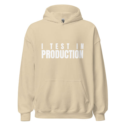 Image of the I Test in Production Hoodie (unisex) Sand / M.