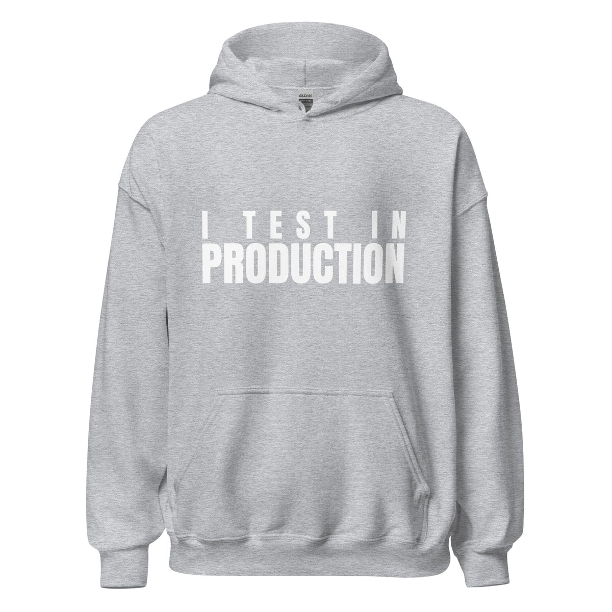 Image of the I Test in Production Hoodie (unisex) Sport Grey / M.