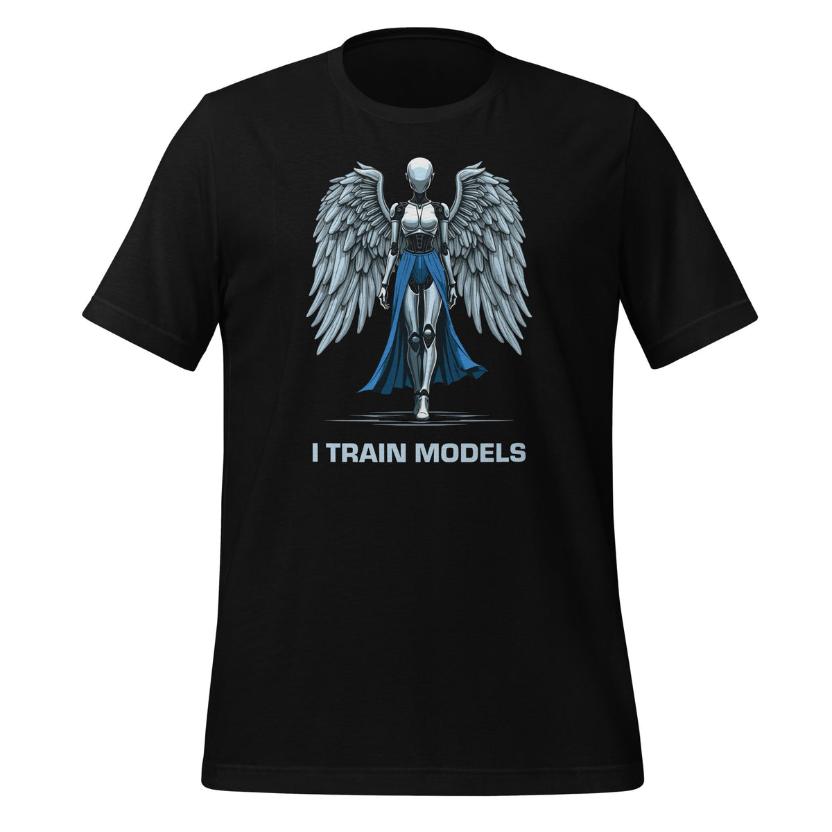 Product mockup photo of the I TRAIN MODELS T Shirt (unisex) Black / M.