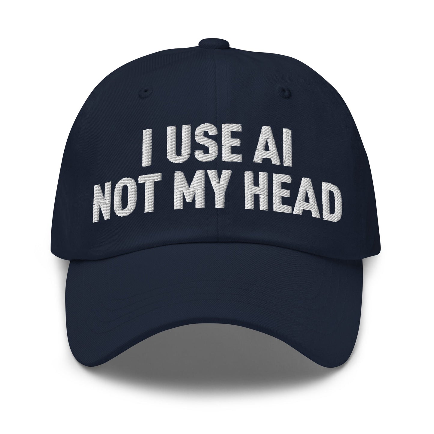 Image of the I Use AI Not My Head Cap Navy.