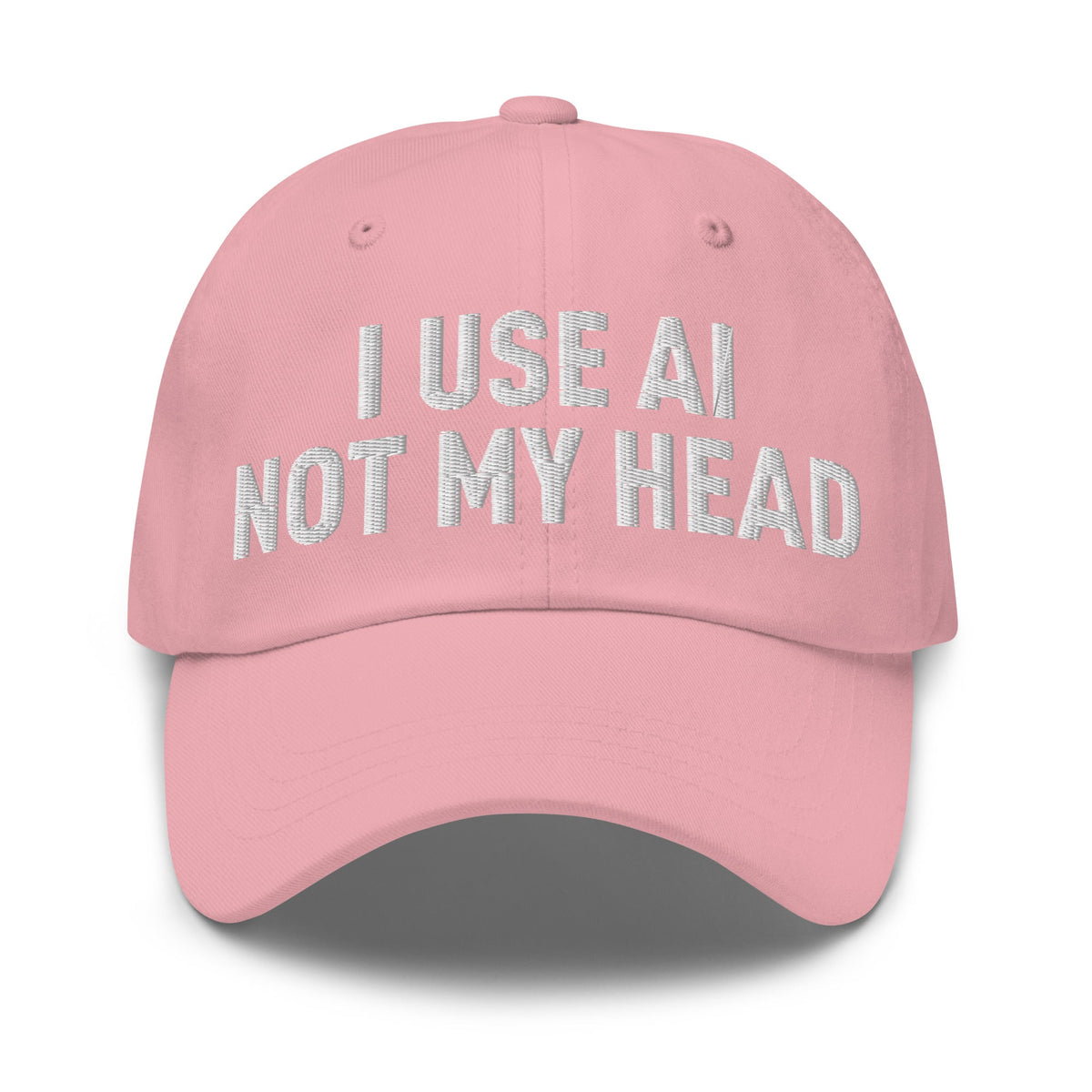 Image of the I Use AI Not My Head Cap Pink.