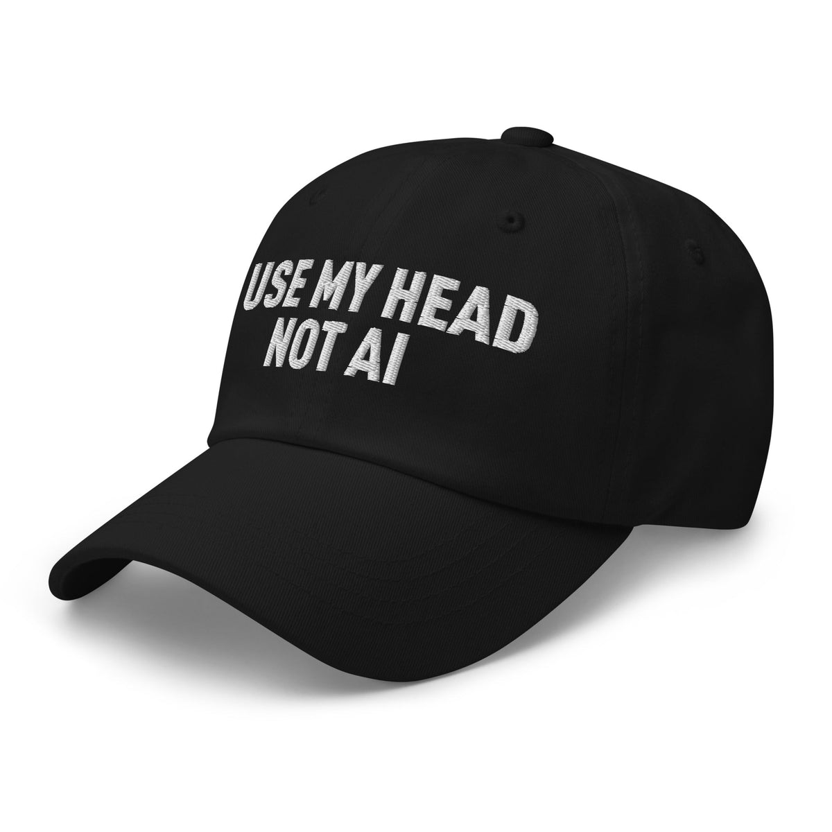 Image of the I Use My Head Not AI Cap.