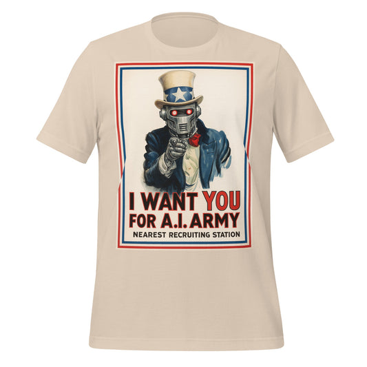 Image of the I Want You Poster T-Shirt (unisex) Soft Cream / M.