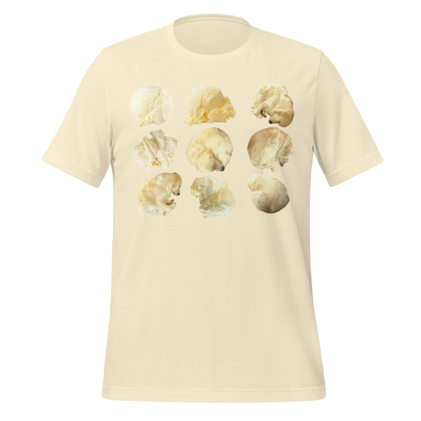 Image of the Ice Cream or Dog T-Shirt (unisex) Natural / M.