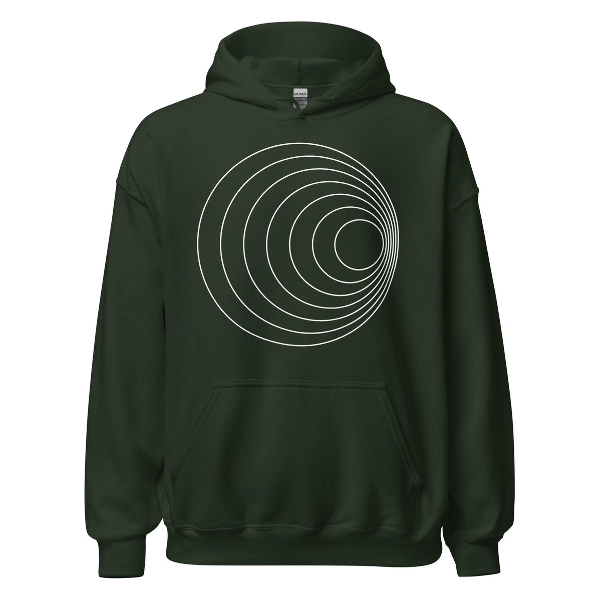 Image of the Ilya Circles Hoodie (unisex) Forest Green / M.