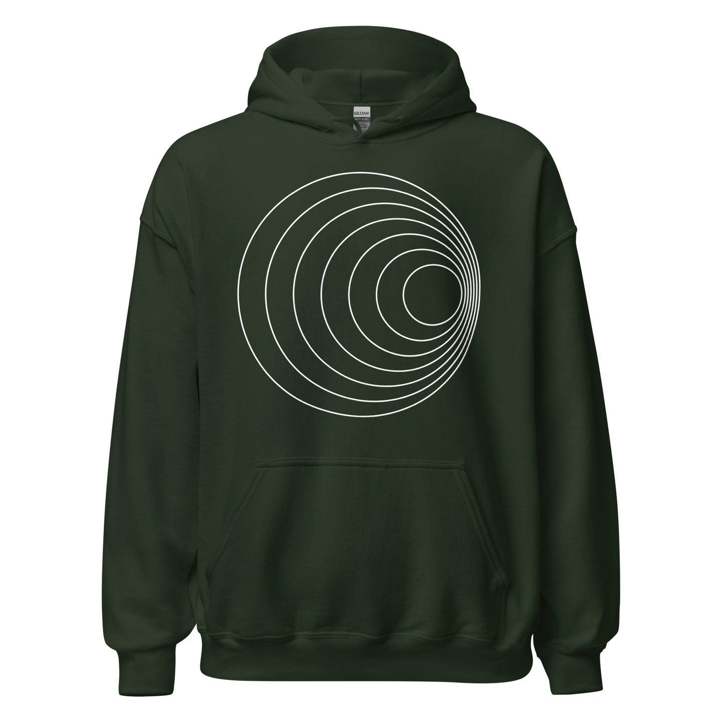 Image of the Ilya Circles Hoodie (unisex) Forest Green / M.