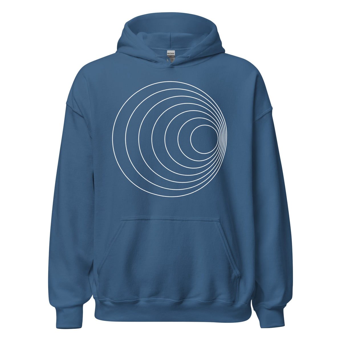 Image of the Ilya Circles Hoodie (unisex) Indigo Blue / M.