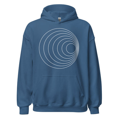 Image of the Ilya Circles Hoodie (unisex) Indigo Blue / M.