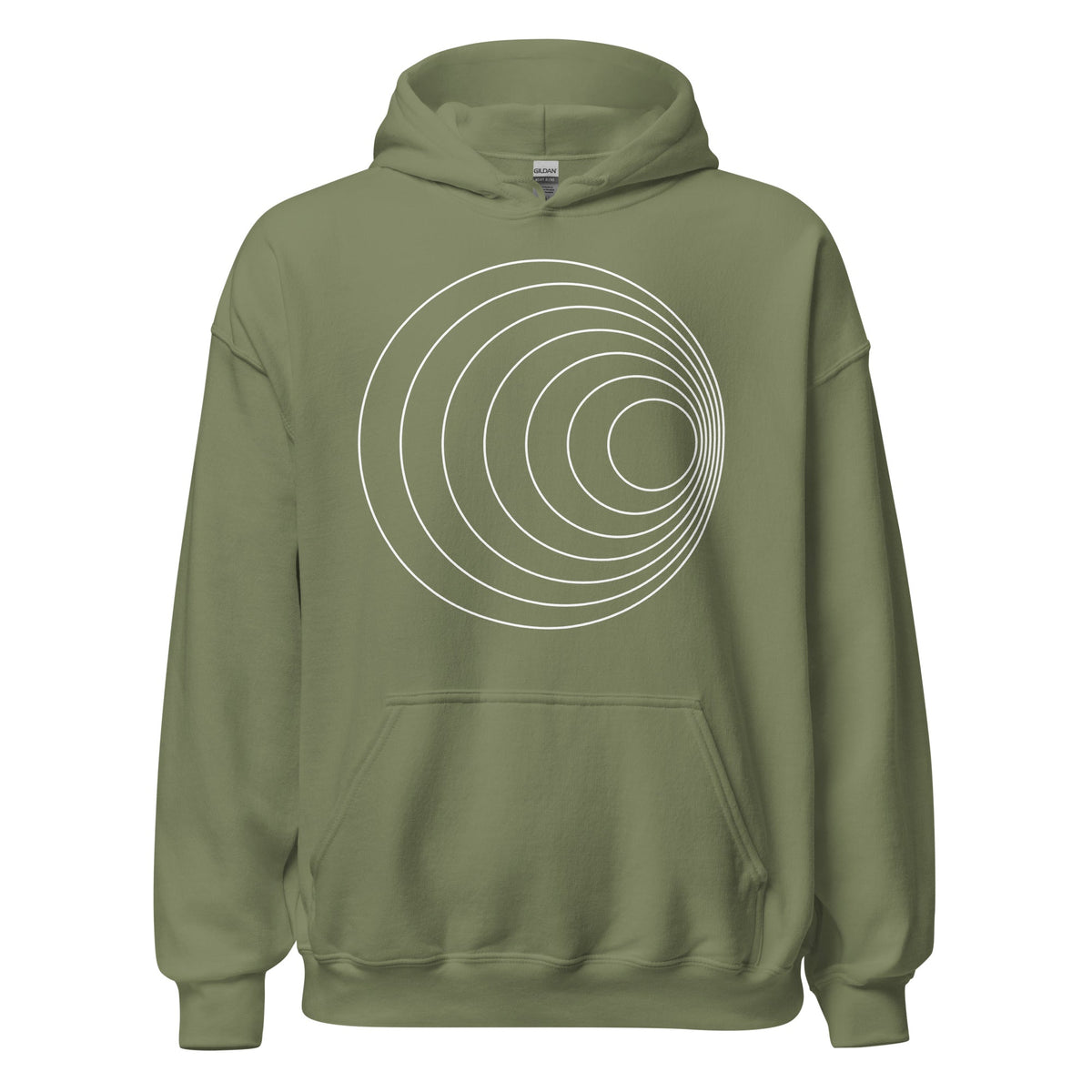 Image of the Ilya Circles Hoodie (unisex) Military Green / M.