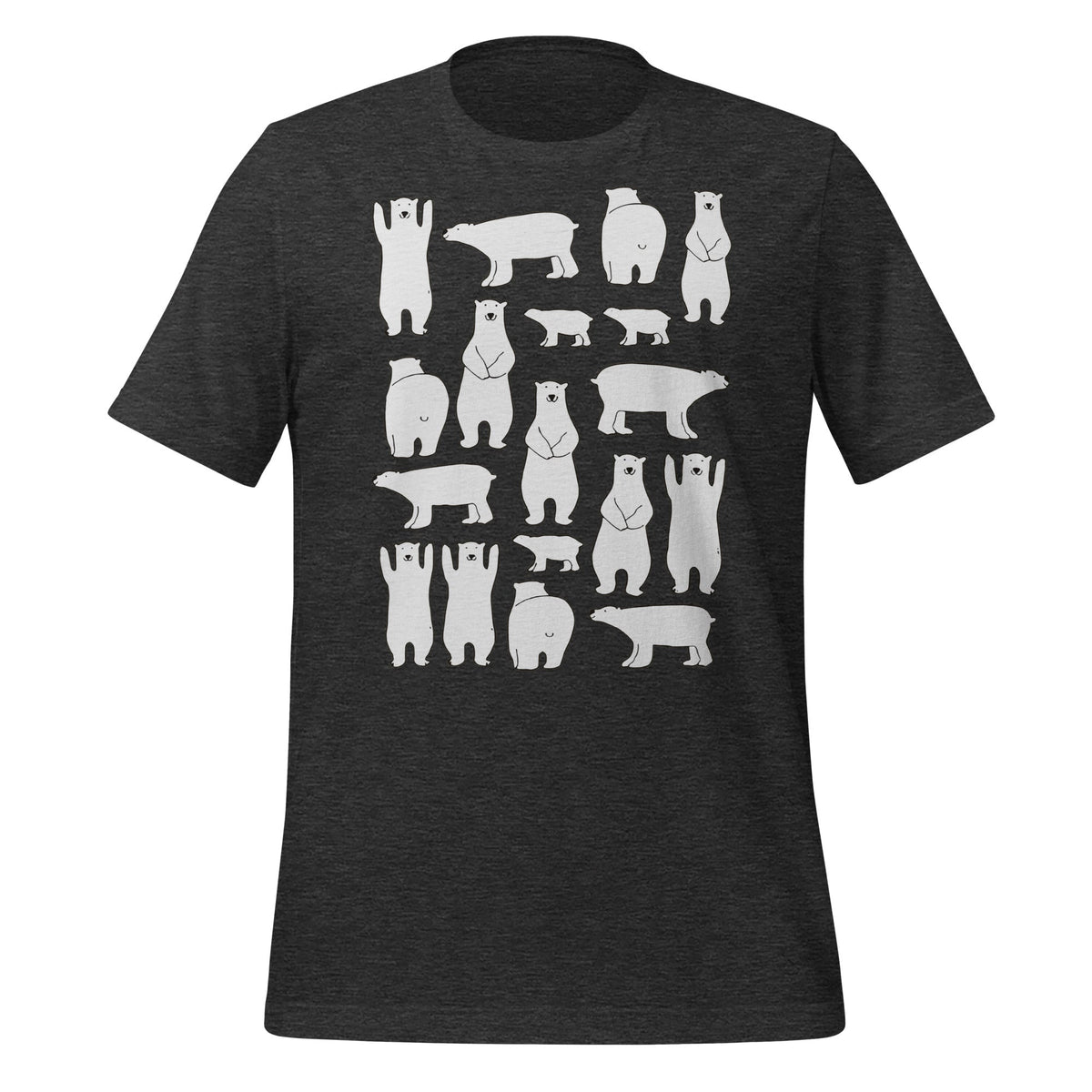 Image of the Ilya Polar Bears T-Shirt (unisex) Dark Grey Heather / M.