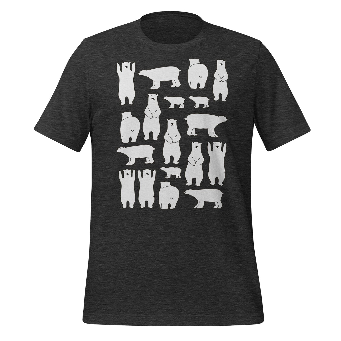 Image of the Ilya Polar Bears T-Shirt (unisex) Dark Grey Heather / M.