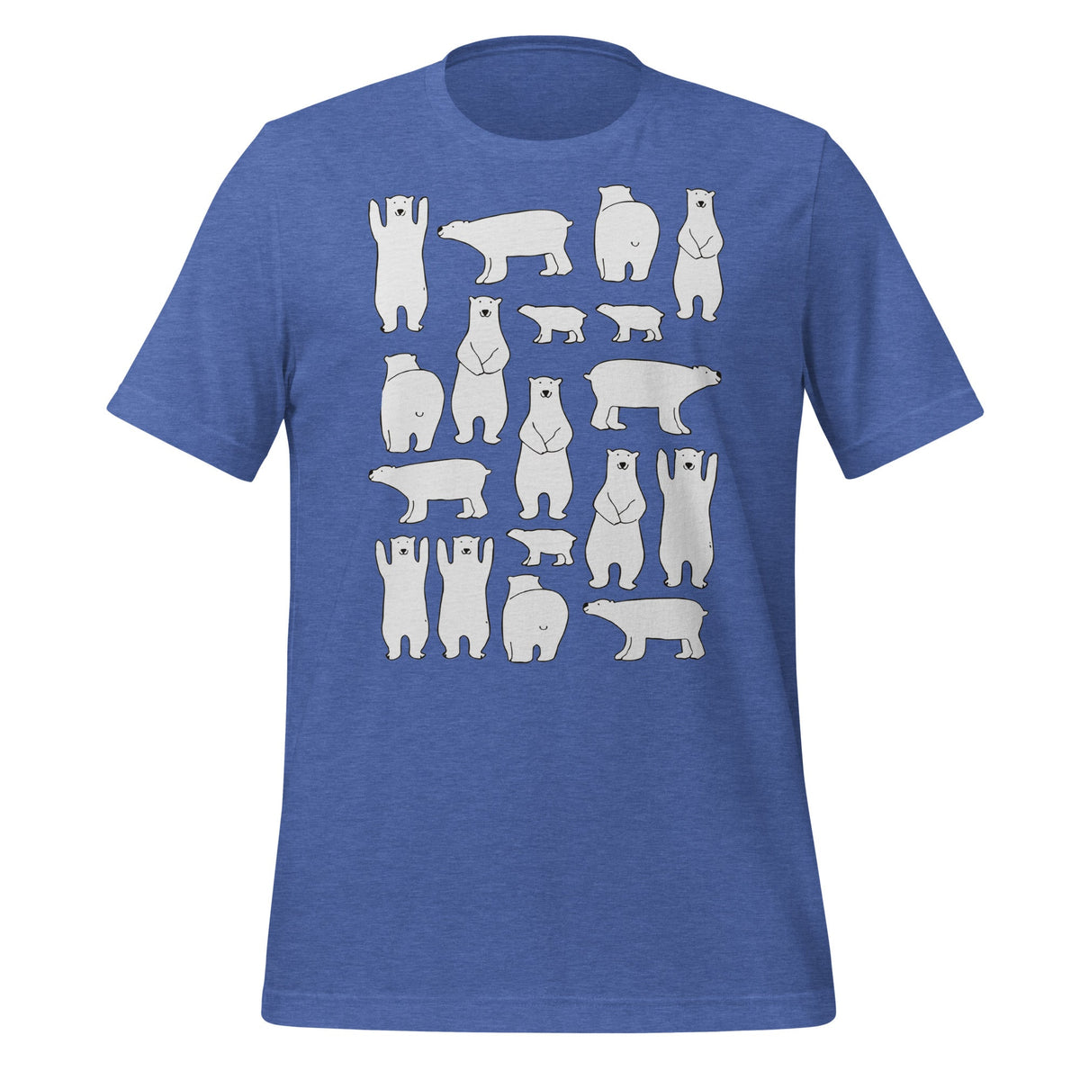 Image of the Ilya Polar Bears T-Shirt (unisex) Heather True Royal / M.