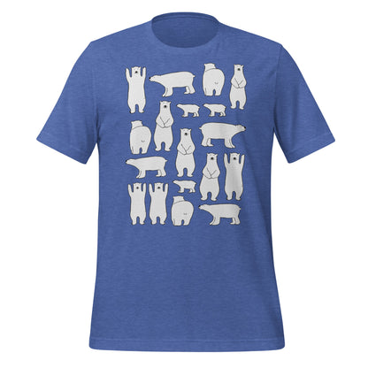 Image of the Ilya Polar Bears T-Shirt (unisex) Heather True Royal / M.