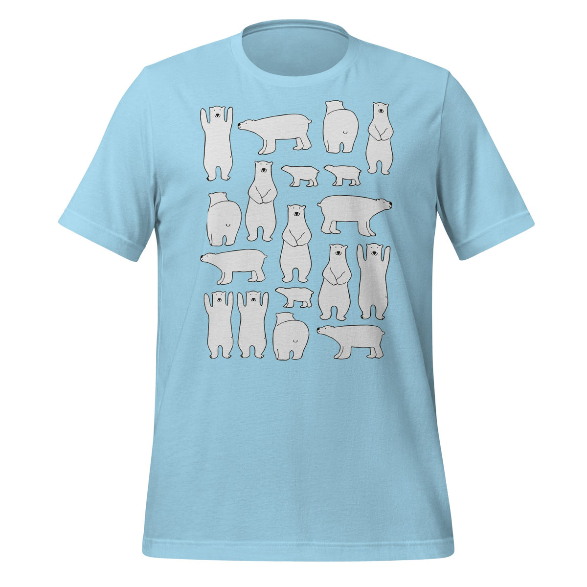 Image of the Ilya Polar Bears T-Shirt (unisex) Ocean Blue / M.