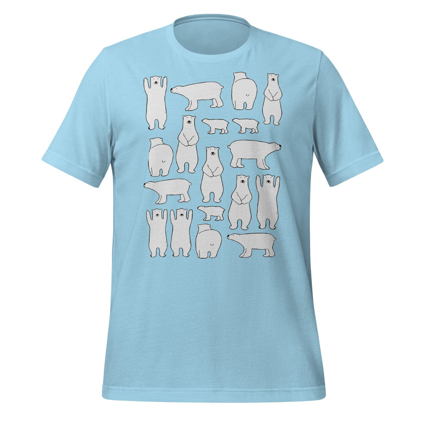 Image of the Ilya Polar Bears T-Shirt (unisex) Ocean Blue / M.