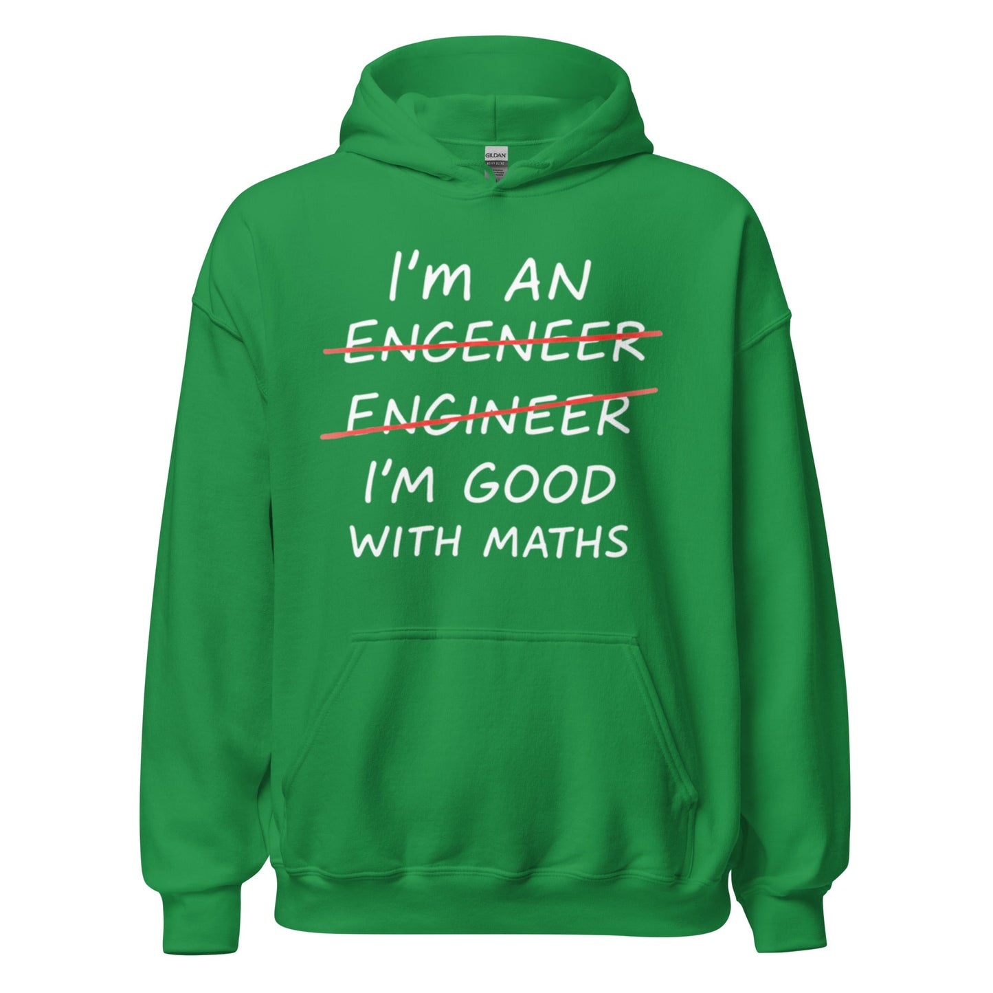 Image of the I’m Good with Maths Hoodie (unisex) Irish Green / M.