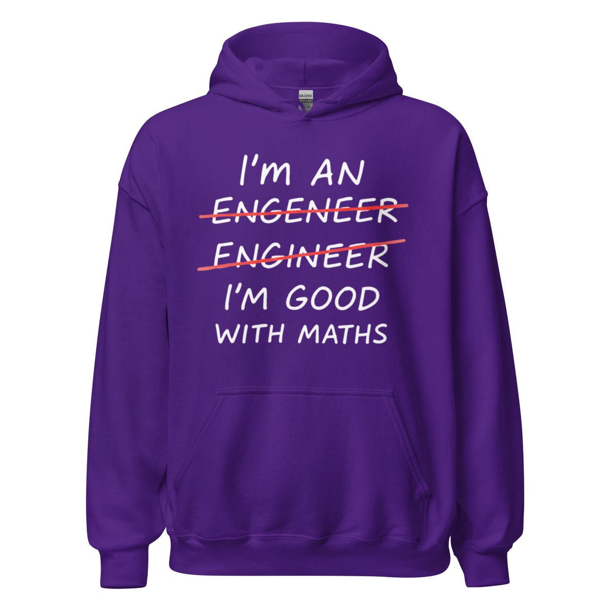 Image of the I’m Good with Maths Hoodie (unisex) Purple / M.