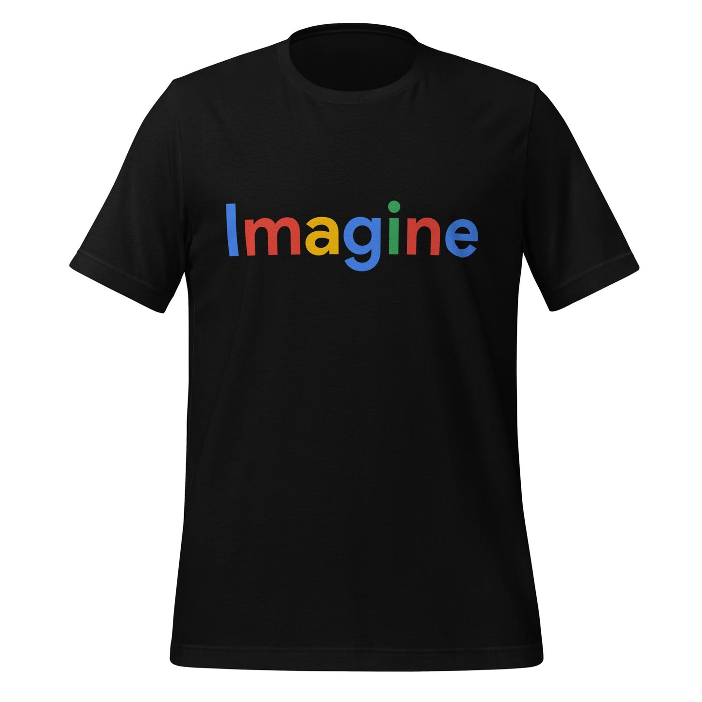 Product mockup photo of the Imagine Search Logo T Shirt (unisex) Black / M.