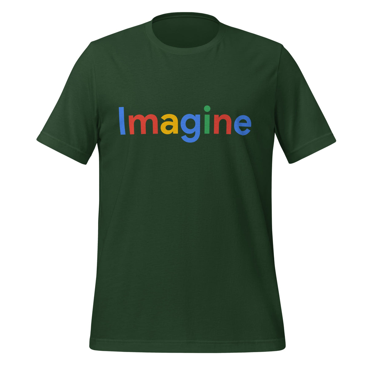 Product mockup photo of the Imagine Search Logo T Shirt (unisex) Forest / M.