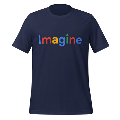 Product mockup photo of the Imagine Search Logo T Shirt (unisex) Navy / M.