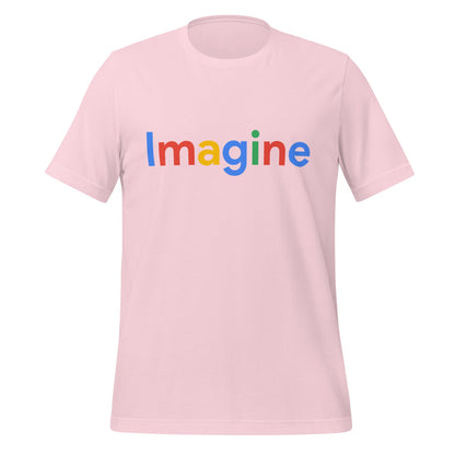 Product mockup photo of the Imagine Search Logo T Shirt (unisex) Soft Pink / M.