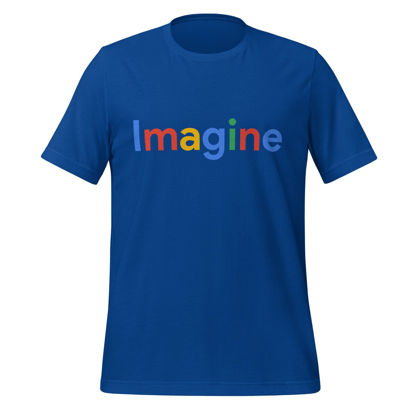 Product mockup photo of the Imagine Search Logo T Shirt (unisex) True Royal / M.