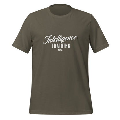 Product mockup photo of the Intelligence Training Co. T Shirt (unisex) Army / M.